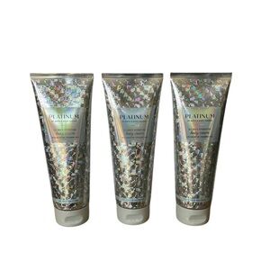 Bath & Body Works Platinum (Bergamot, Musk) Body Cream w/Hyaluronic Acid x3